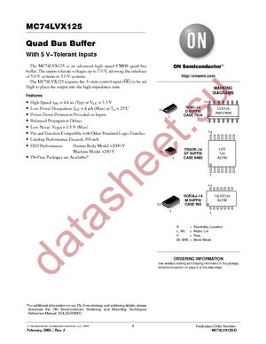 MC74LVX125DR2G datasheet  